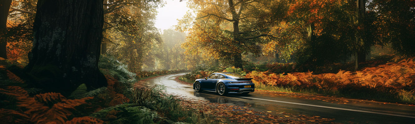 Porsche 911 in autumn