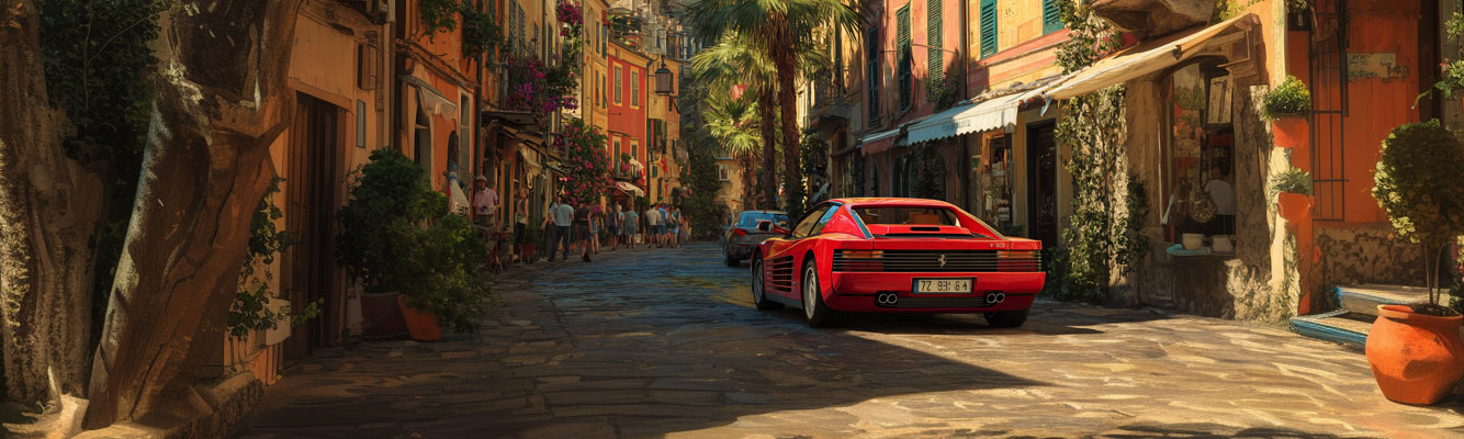 1984 Ferrari Testarossa at Portofino